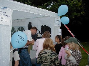 Andrang am ARDF Stand